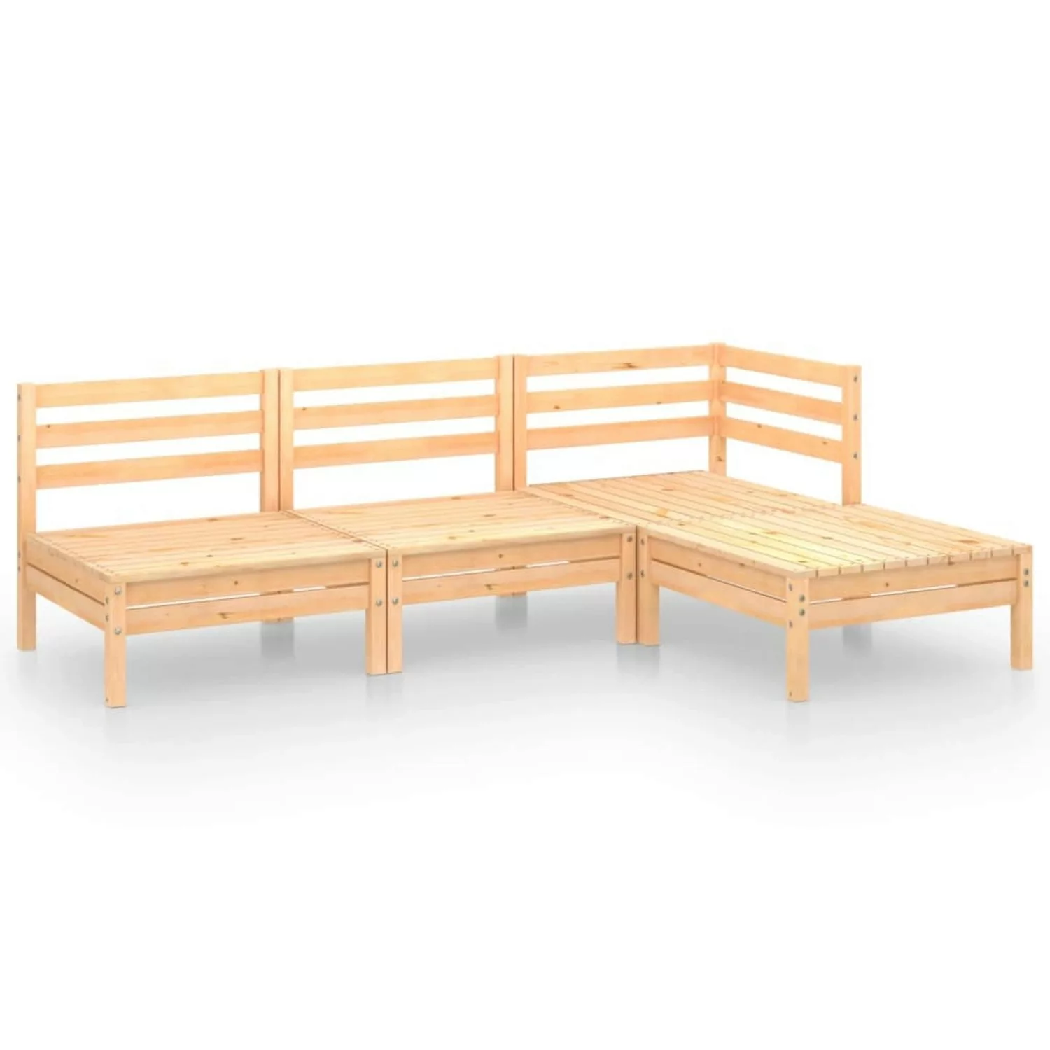 4-tlg. Garten-lounge-set Massivholz Kiefer günstig online kaufen