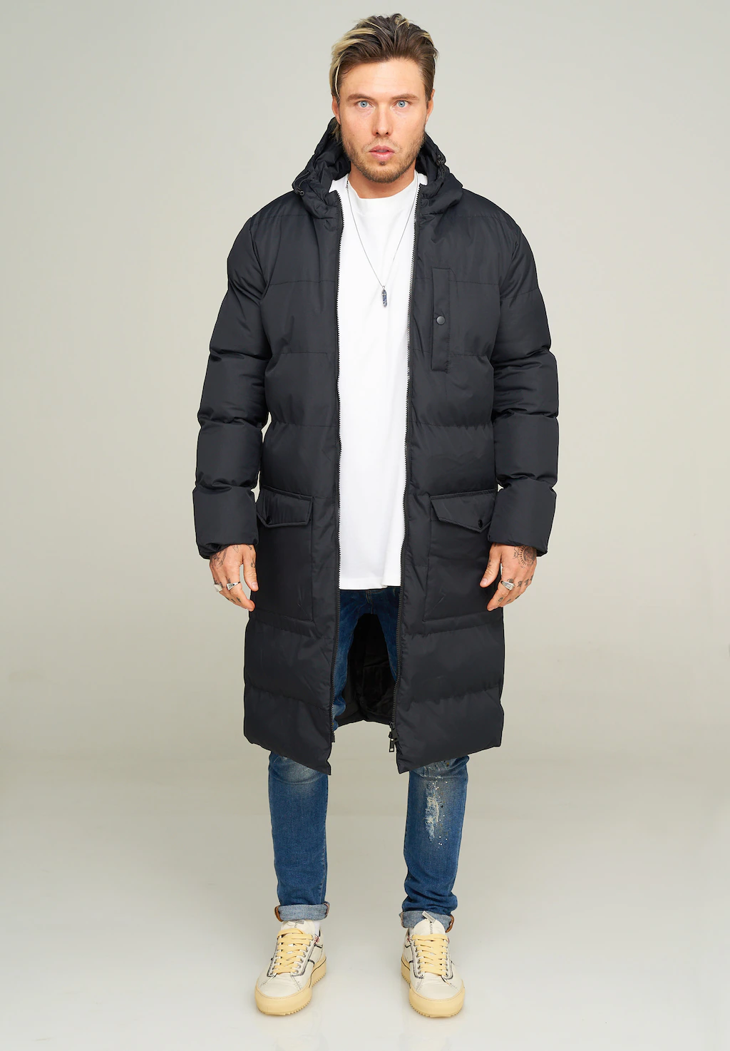 behype Parka "LONGLINE PUFFER PARKA", mit Kapuze günstig online kaufen