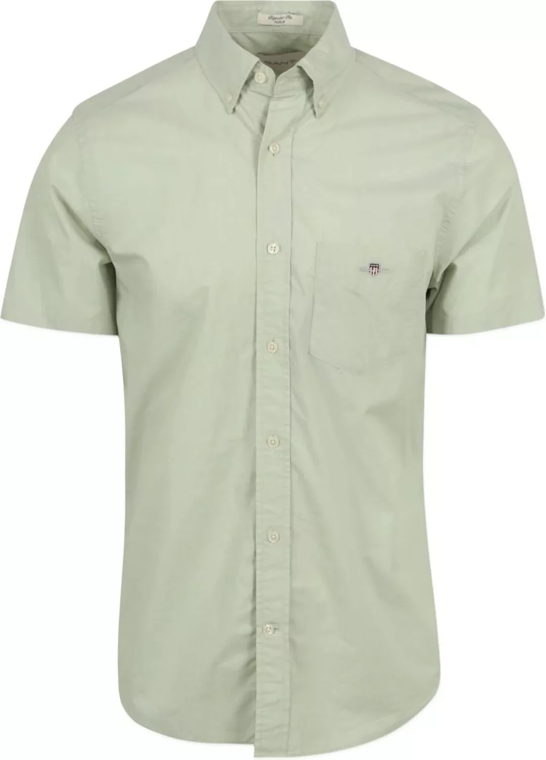 Gant Hemd Short Sleeve Hellgrün - Größe M günstig online kaufen