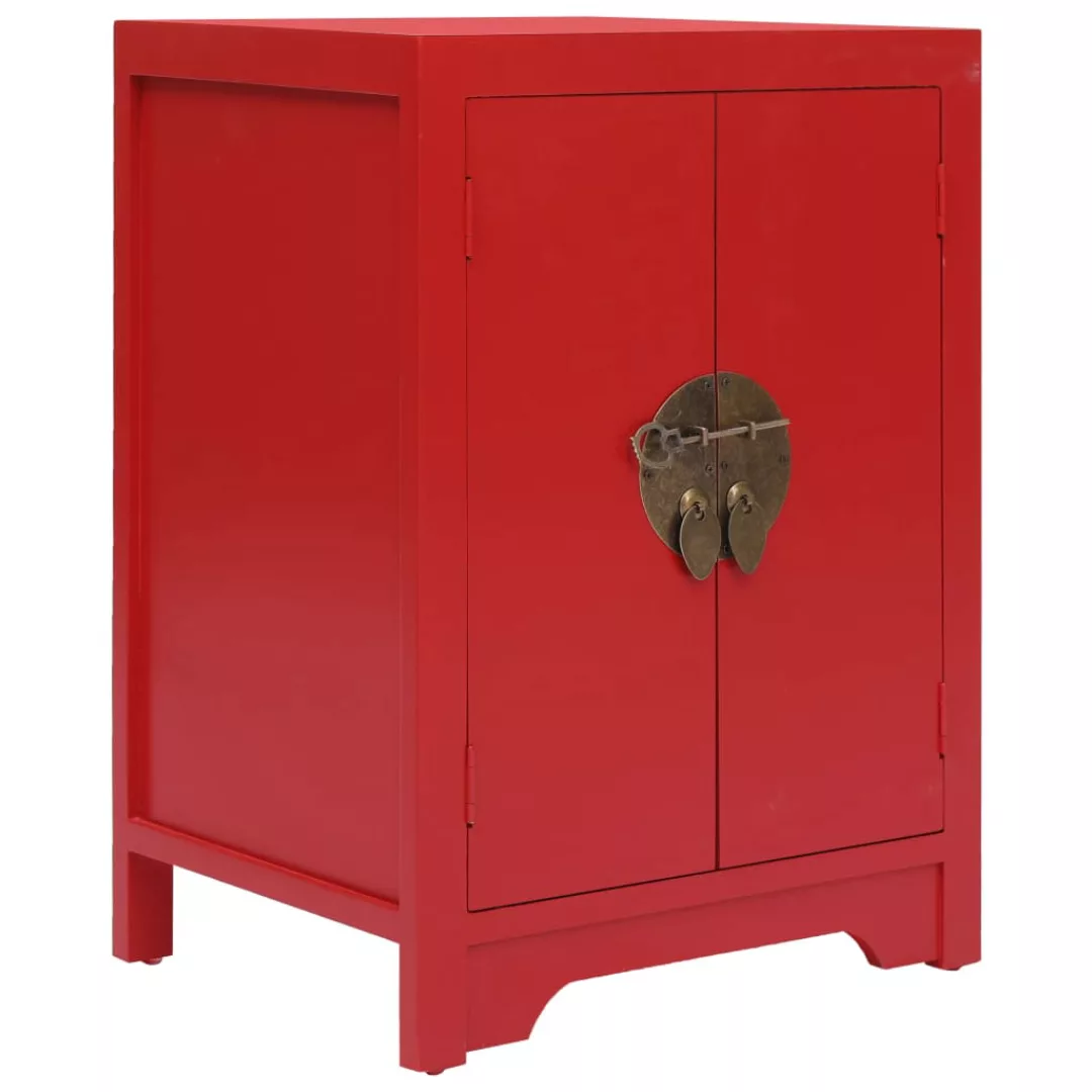 Nachttisch Rot 38×28×52 Cm Paulownia Holz günstig online kaufen