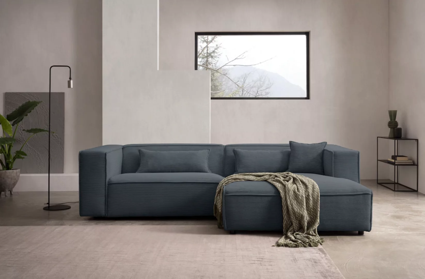 LeGer Home by Lena Gercke Ecksofa »PIARA mit Kedernaht in Cord oder Leineno günstig online kaufen