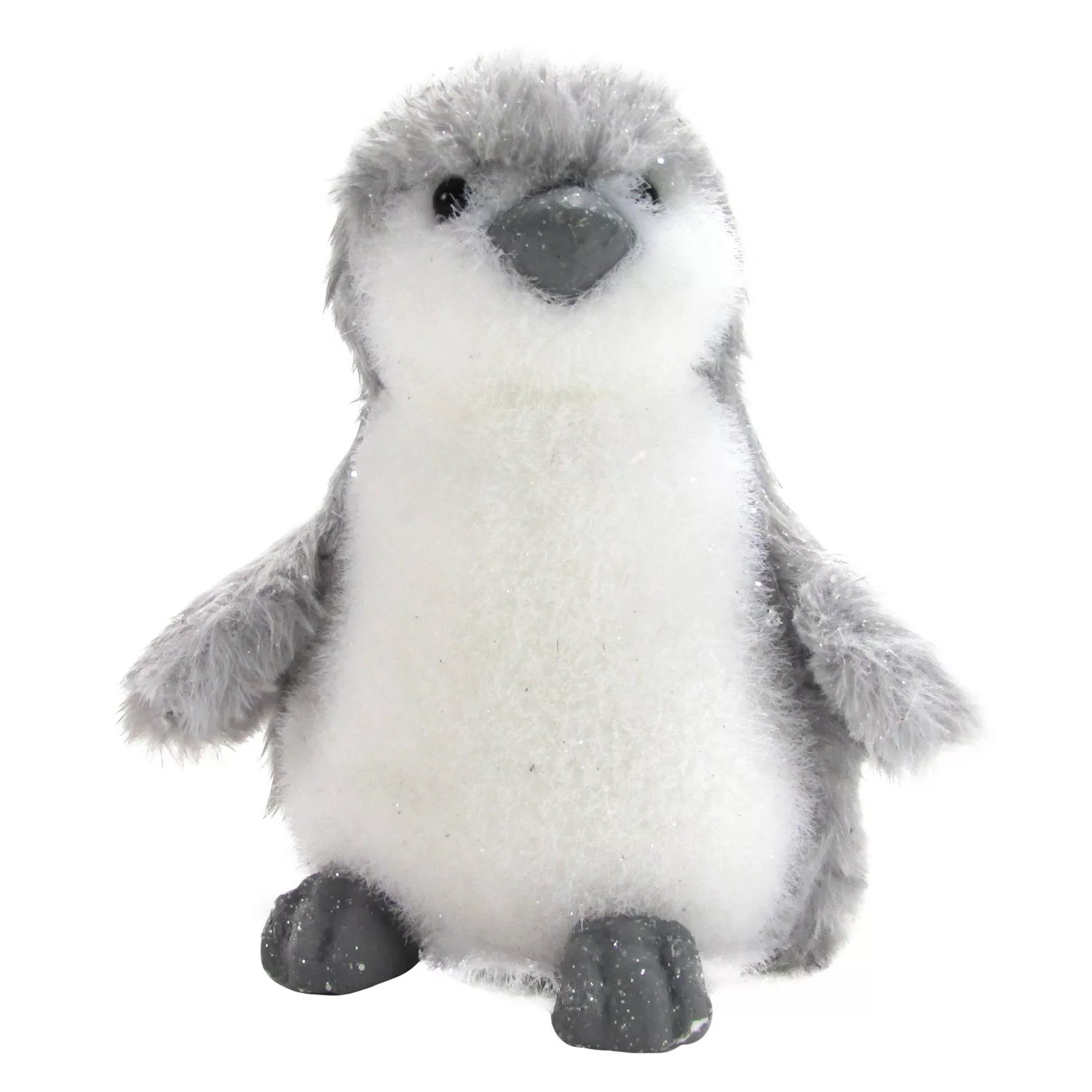 Deko Pinguin beflockt aus Kunststoff 16 cm günstig online kaufen