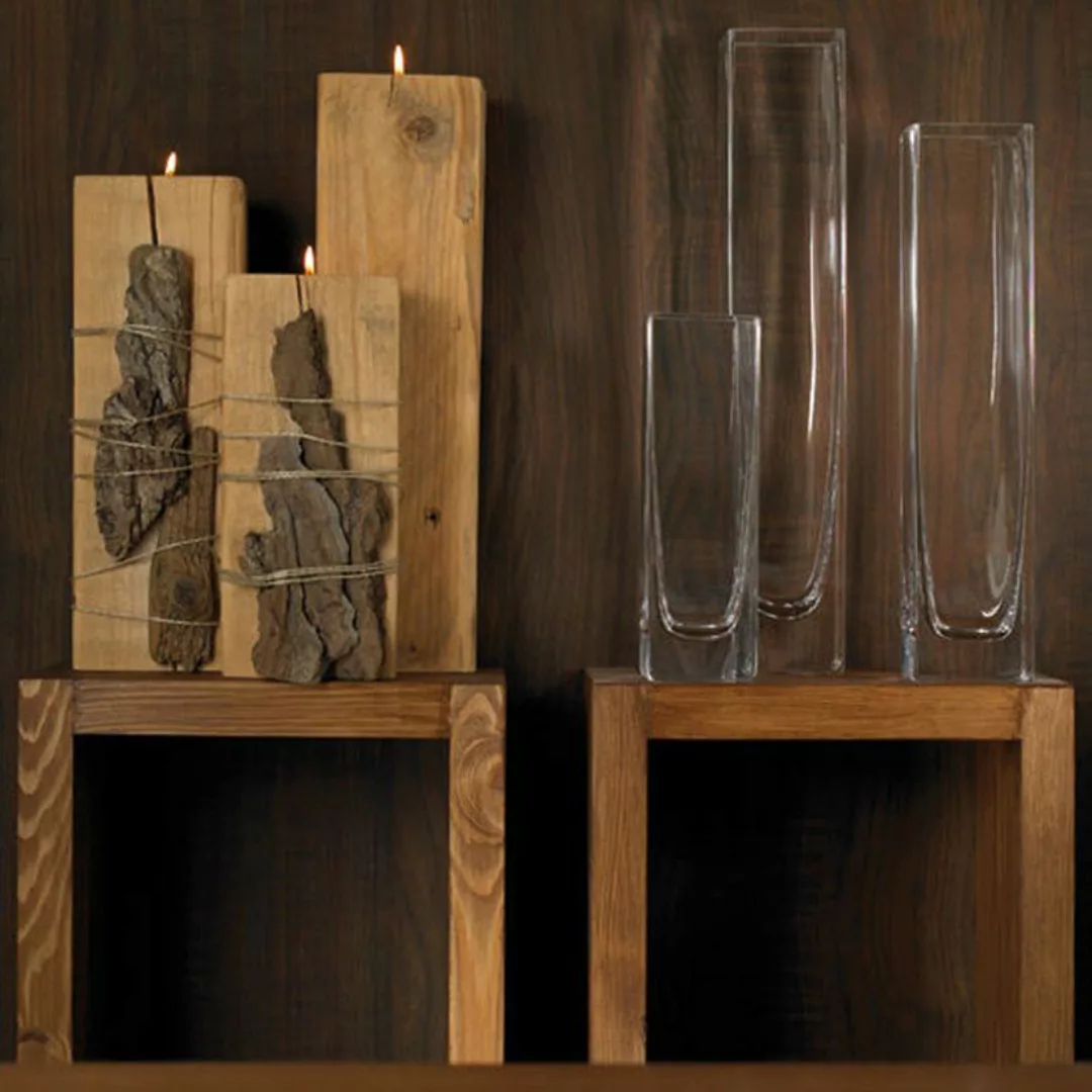 home24 Leonardo Vase Column Transparent Glas 11x30x11 cm (BxHxT) illuminant günstig online kaufen