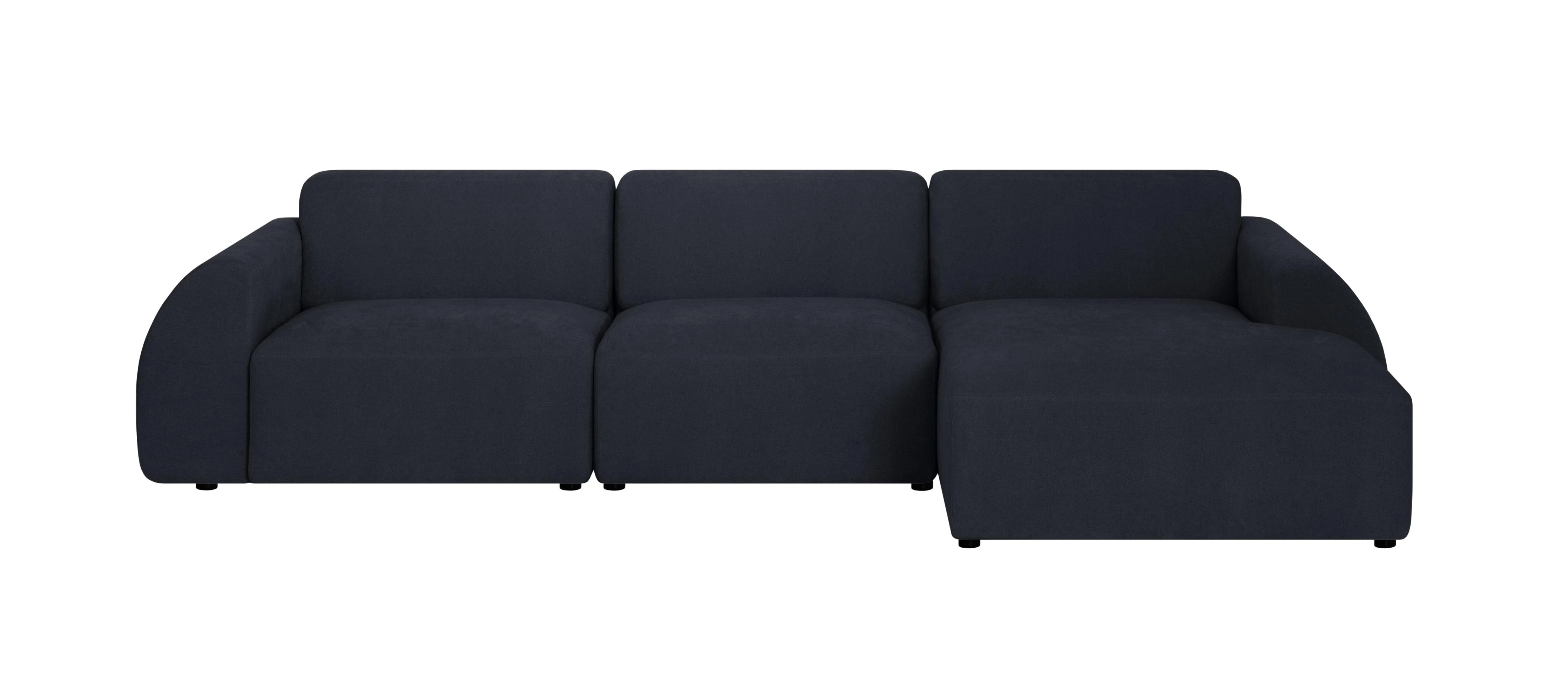 NADUVI Collection | Ecksofa Mattis rechts 3-Sitzer Bouclé günstig online kaufen