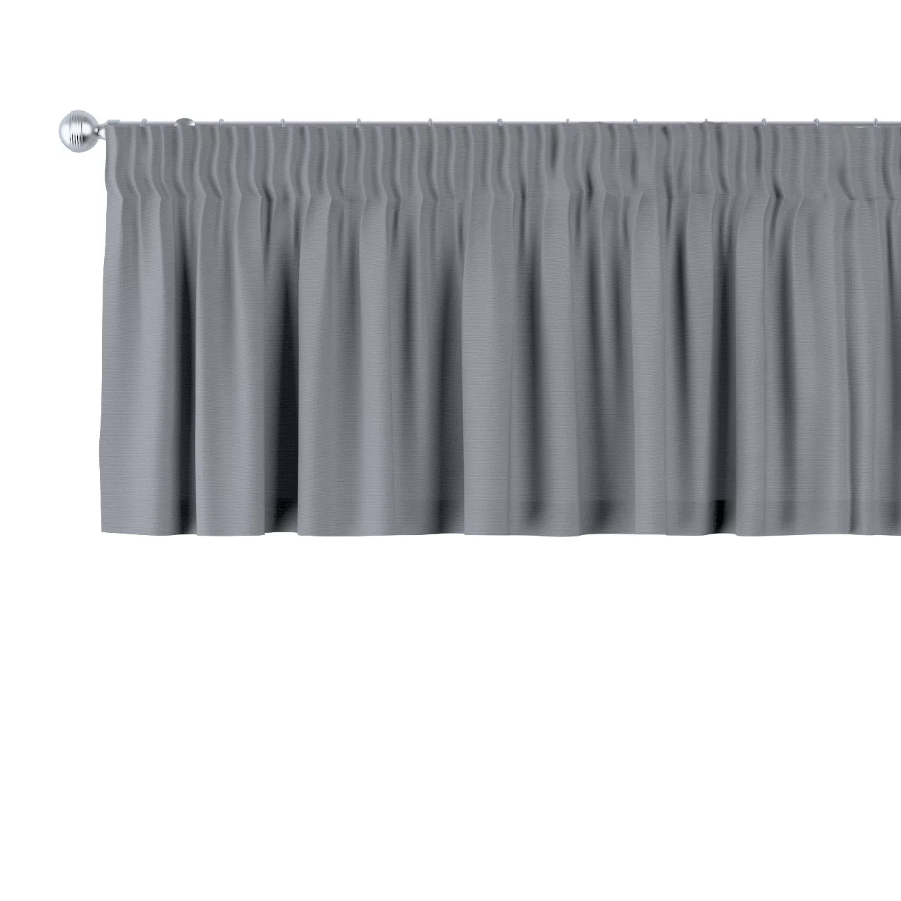 Kurzgardine mit Kräuselband, grau, 130 x 40 cm, Cotton Panama (702-46) günstig online kaufen