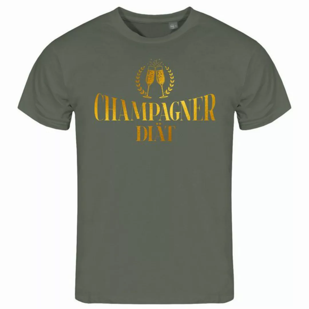 deinshirt Print-Shirt Herren T-Shirt Champagner Diät Funshirt mit Motiv günstig online kaufen