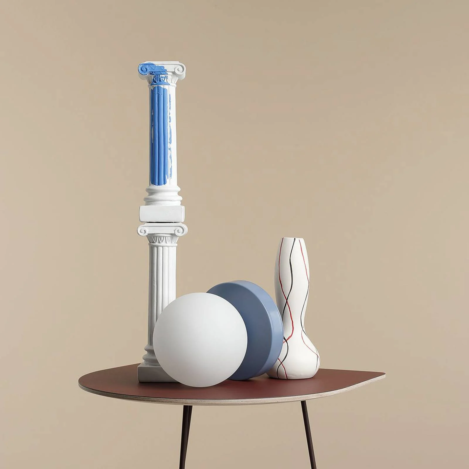 Tischlampe Joel, Höhe 17 cm, blau/weiß günstig online kaufen