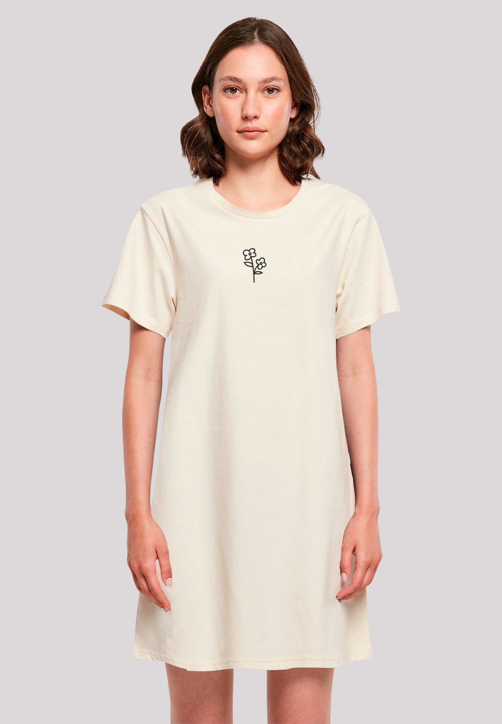 F4NT4STIC Shirtkleid "Handdrawn Flower Pink Bestickt", Premium Qualität günstig online kaufen