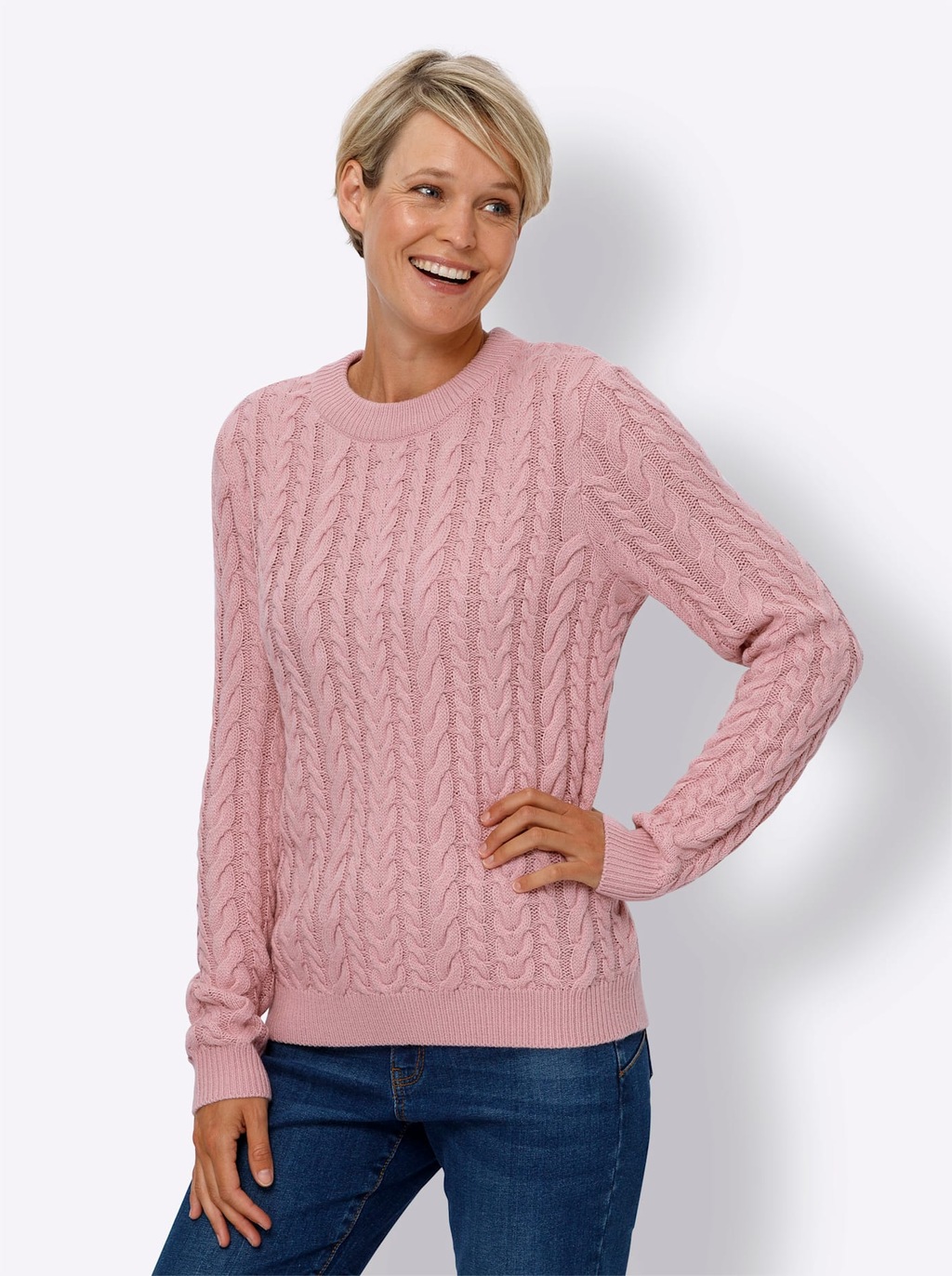 Classic Basics Rundhalspullover "Langarm-Pullover" günstig online kaufen