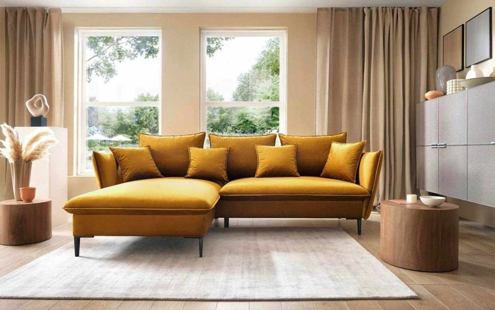 Luxusbetten24 Sofa Designer Sofa Ava, aus echtem Samt günstig online kaufen
