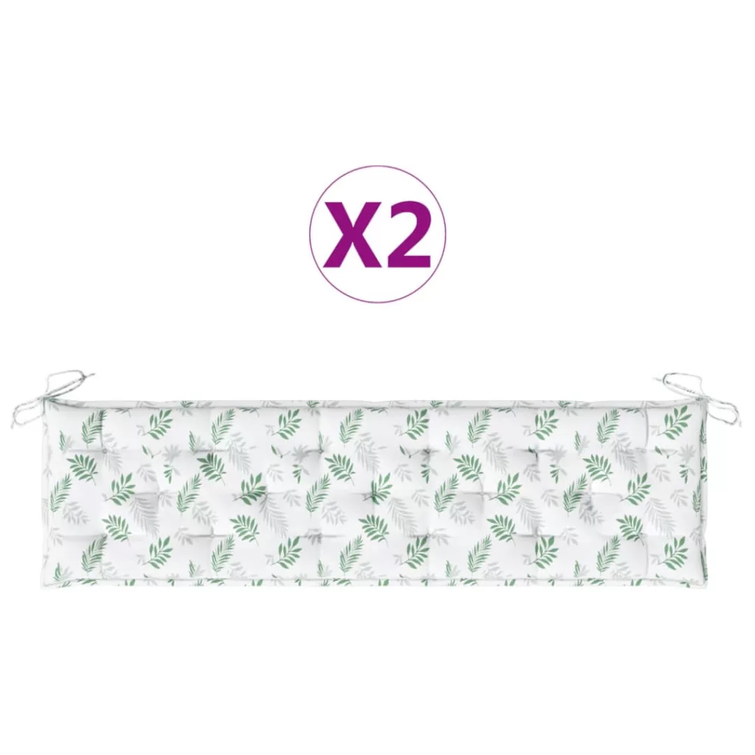 Vidaxl Bankauflagen 2 Stk. Blattmuster 180x50x7 Cm Stoff günstig online kaufen