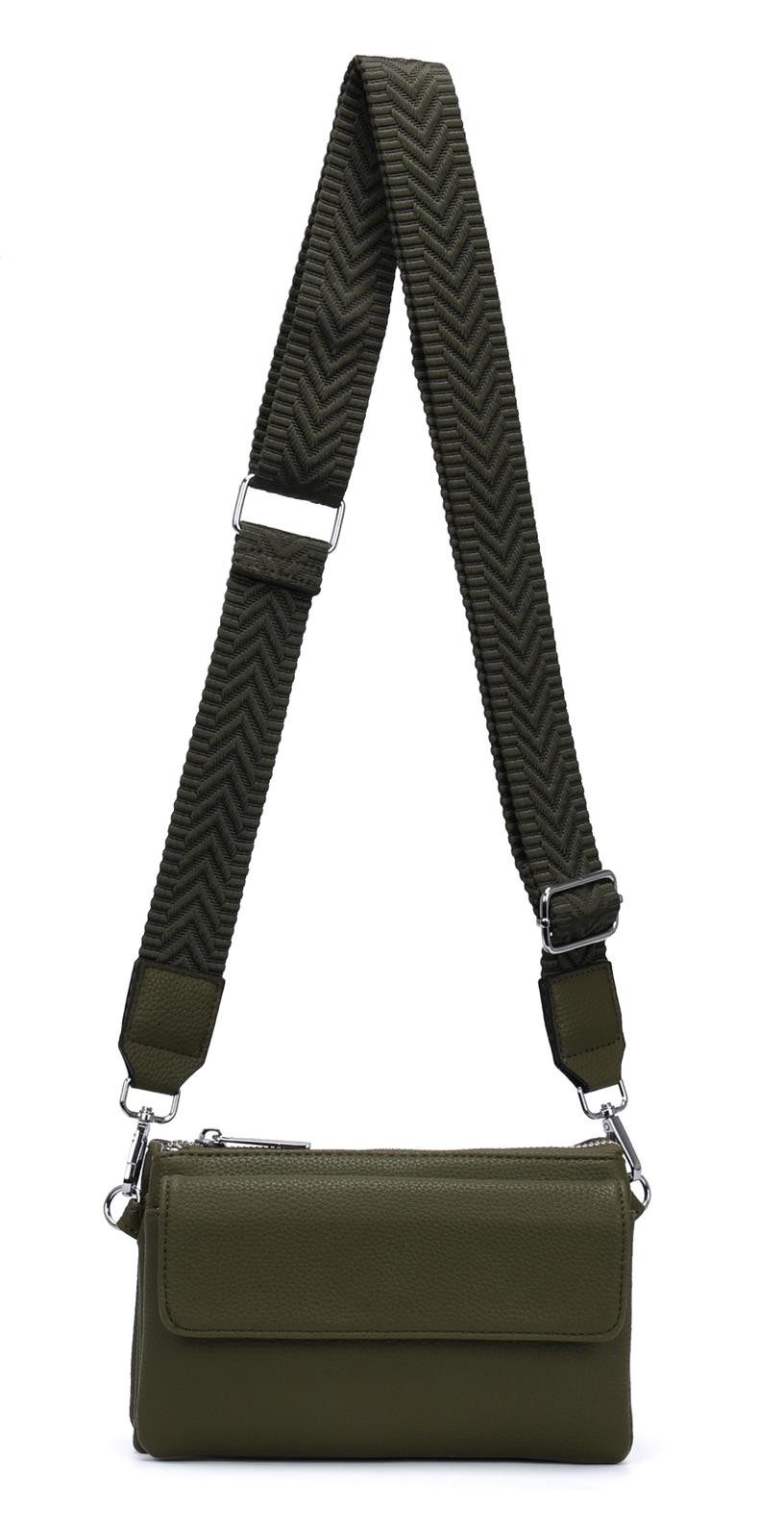 ITALYSHOP24 Geldbörse Damen Umhängetasche CrossBody Brieftasche günstig online kaufen