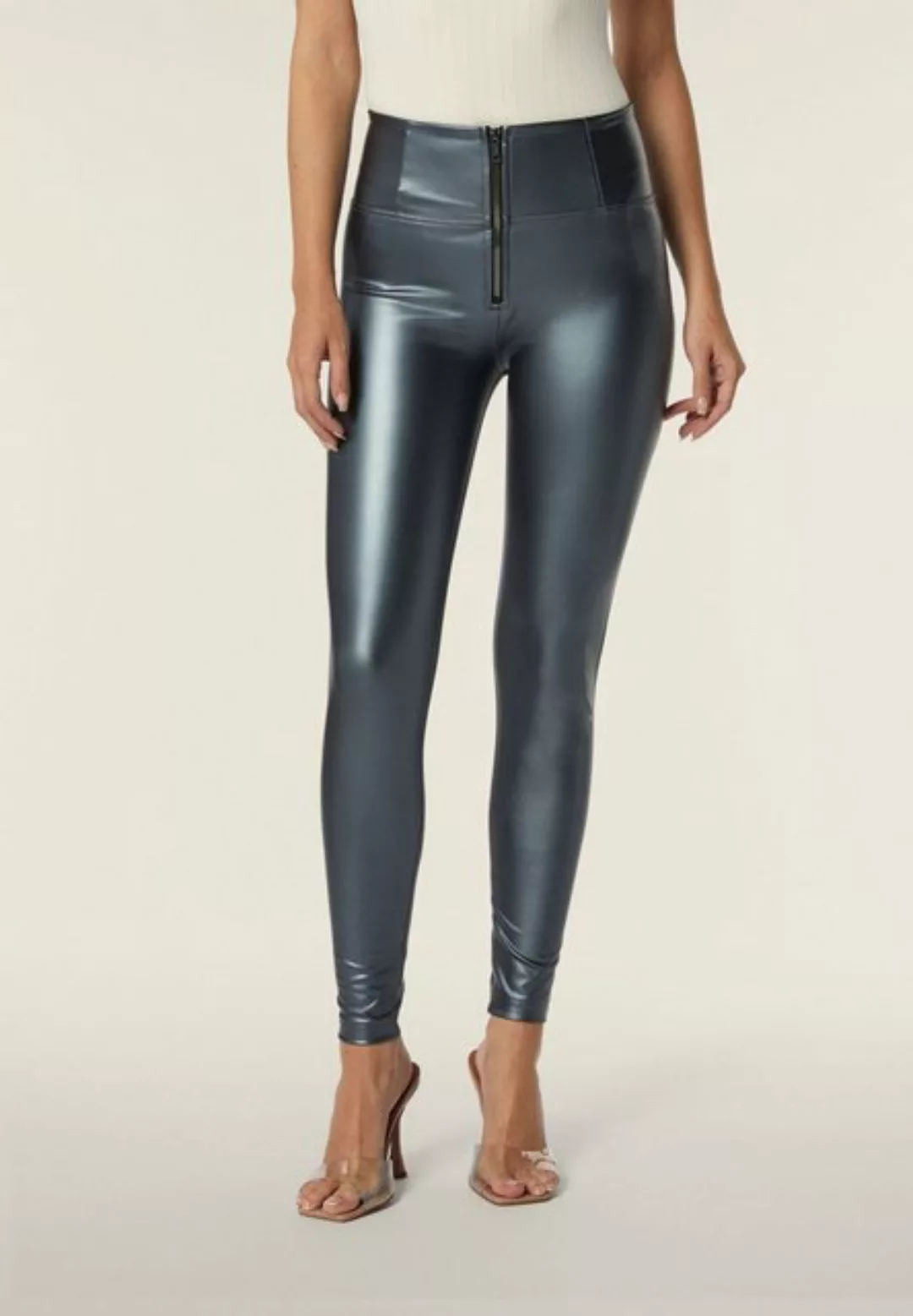 Freddy Jeggings Freddy WR.UP Eco Vegan Leder 7/8 High Waist Phantom Metaliz günstig online kaufen