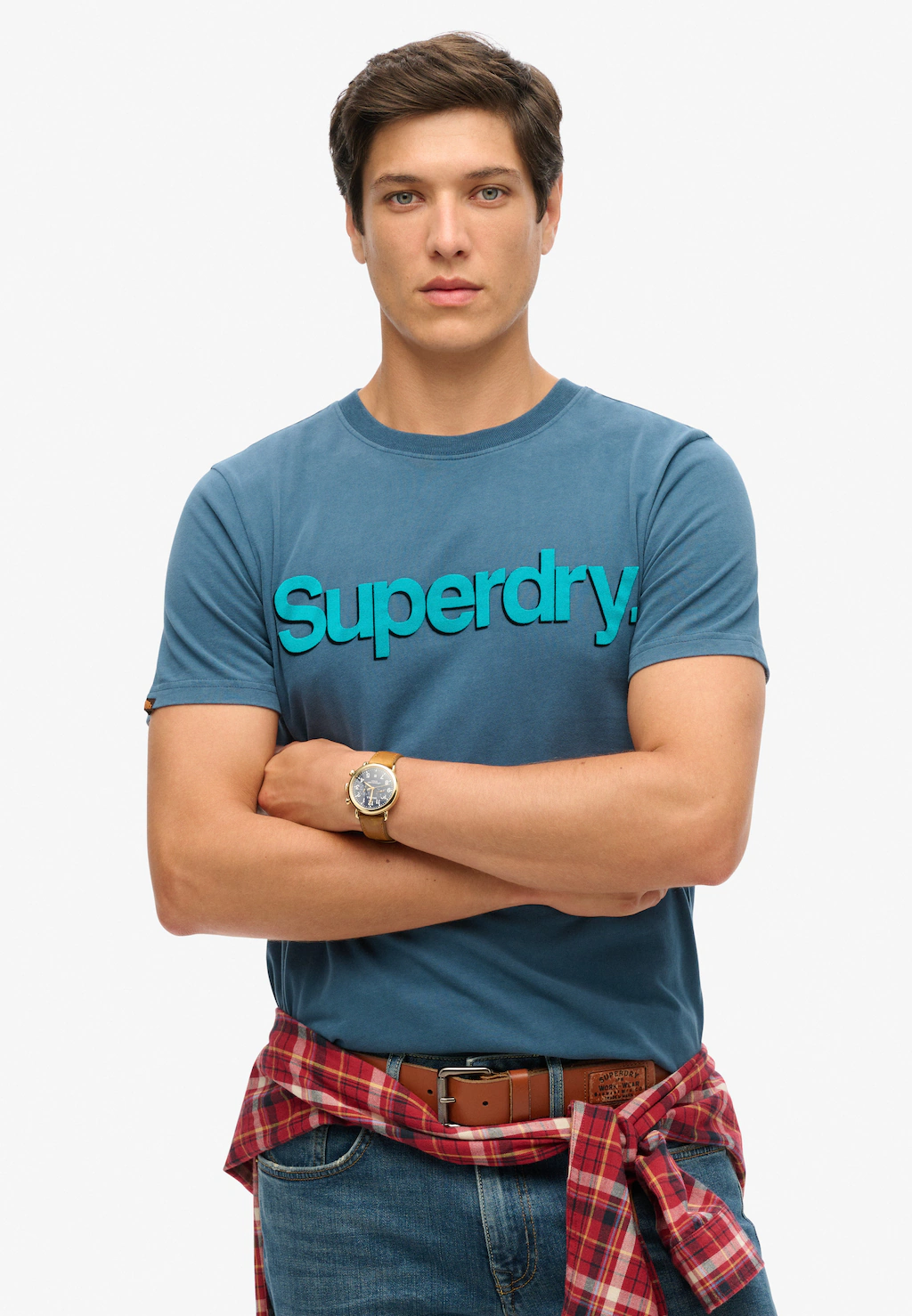 Superdry Rundhalsshirt "CLASSIC CORE LOGO SHADOW TEE" günstig online kaufen