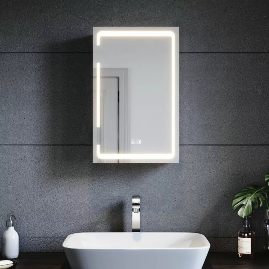 SONNI Badezimmerspiegelschrank Eintüriger dreifarbig beleuchteter Badspiege günstig online kaufen