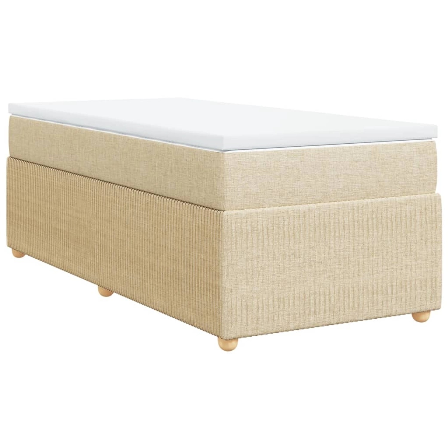 vidaXL Boxspringbett mit Matratze Creme 90x190 cm Stoff2106582 günstig online kaufen