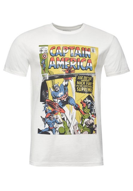 Recovered T-Shirt Marvel Captain America Battles GOTS zertifizierte Bio-Bau günstig online kaufen