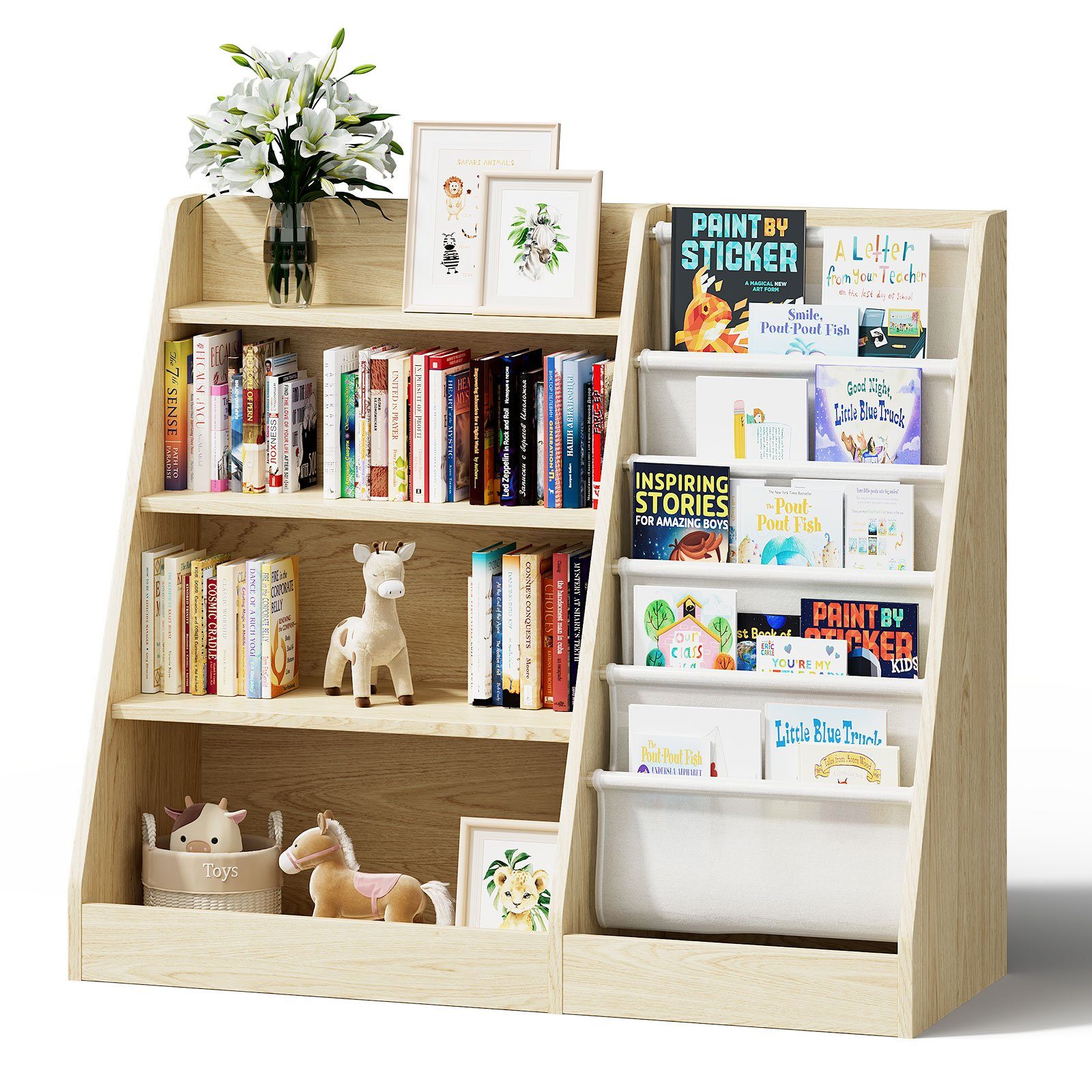 radelldar Bücherregal Kinderregal Spielzeugregal, mit 4 günstig online kaufen