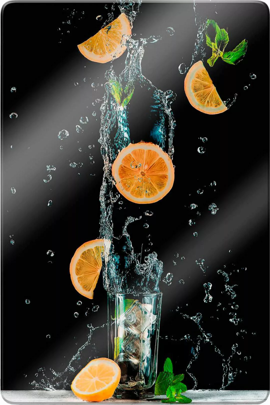 Wall-Art Glasbild »Belenko Splashing Lemonade«, (Set), Glasposter modern günstig online kaufen