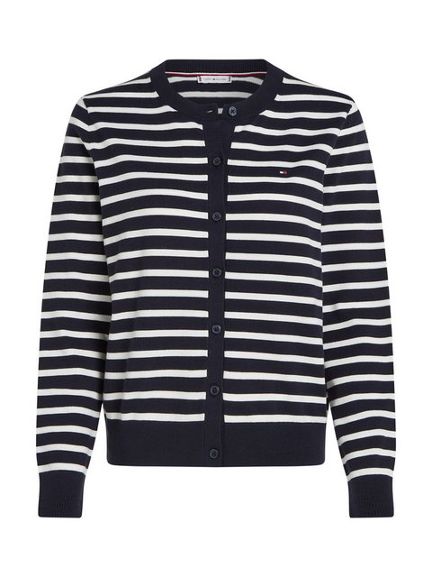 Tommy Hilfiger Cardigan CO JERSEY STITCH CARDIGAN mit Logostickerei günstig online kaufen