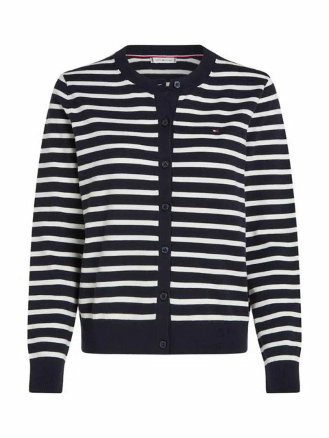 Tommy Hilfiger Cardigan CO JERSEY STITCH CARDIGAN mit Logostickerei günstig online kaufen