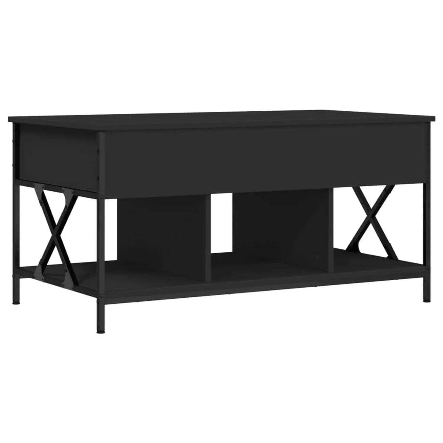 vidaXL Couchtisch Schwarz 100x55x50 cm Holzwerkstoff und Metall günstig online kaufen