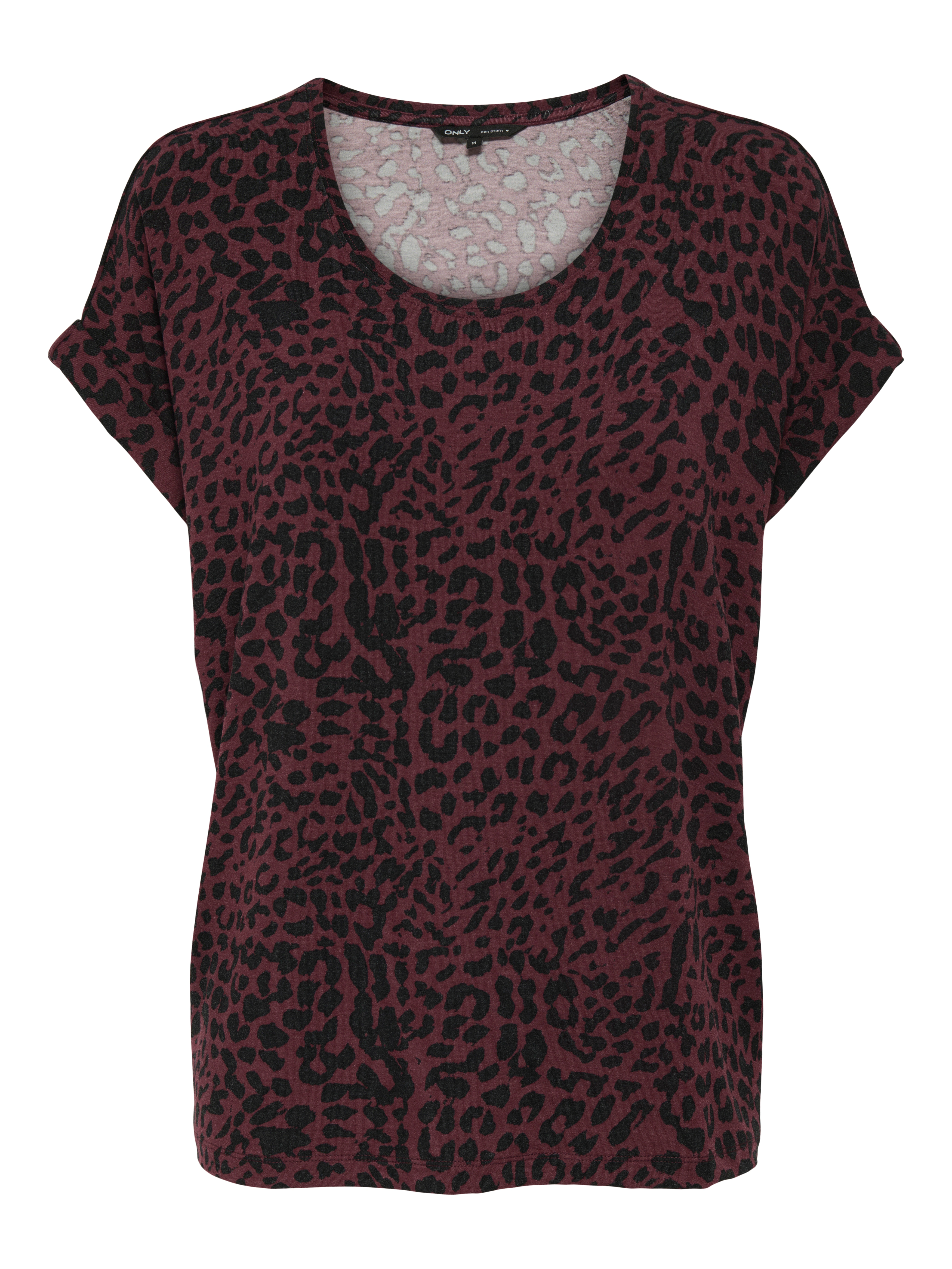 ONLY Kurzarmshirt "ONLMOSTER – Shirt mit Animal-Print und lockerem Schnitt" günstig online kaufen