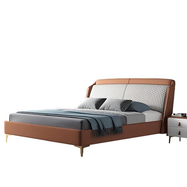 JVmoebel Bett Bett Polster Design Luxus Doppel Hotel Ehe Schlaf Zimmer Lede günstig online kaufen