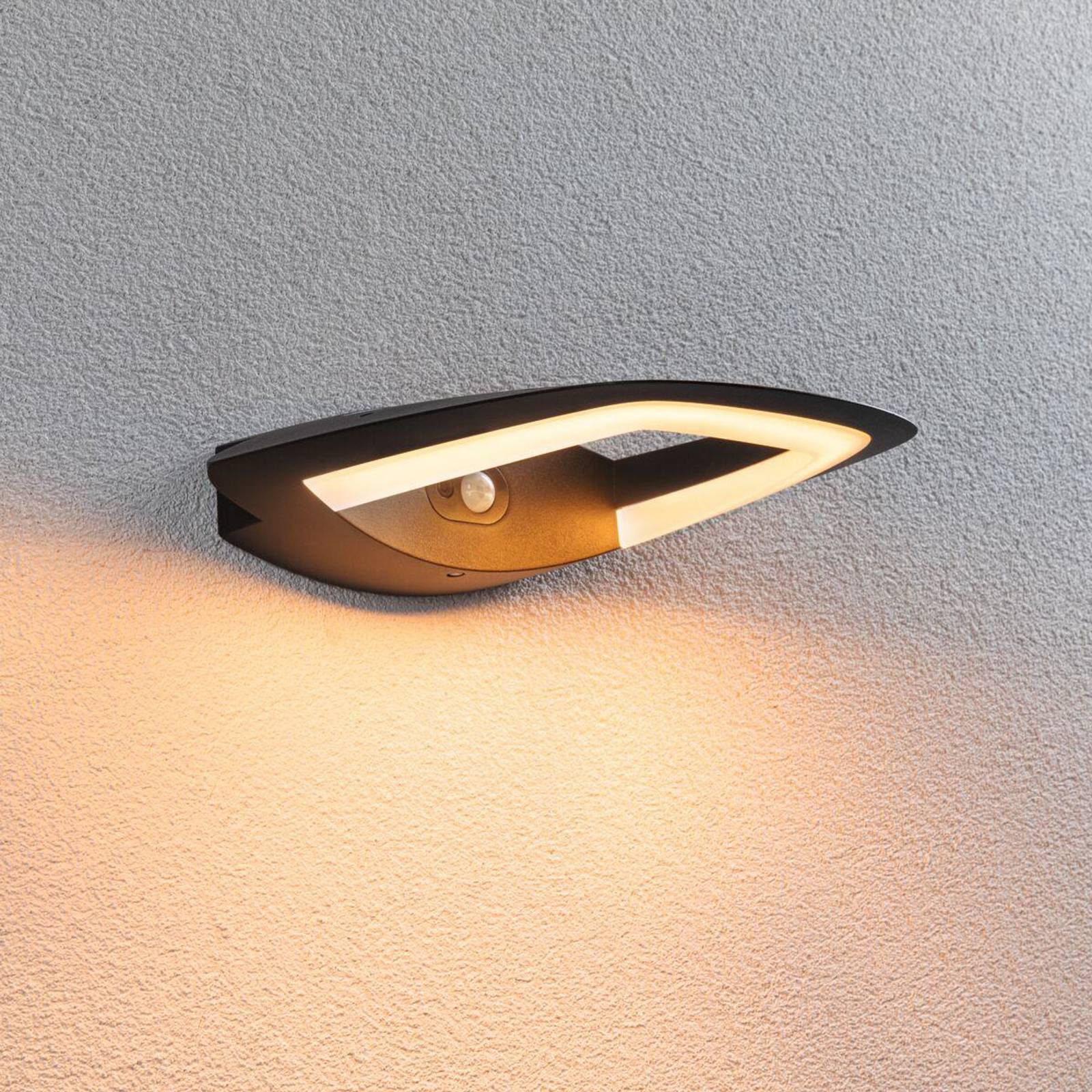 Paulmann LED-Sensor-Außenwandlampe Akena, 2.200 K, anthrazit günstig online kaufen