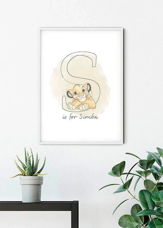 Komar Bild "S like Simba", Disney, (1 St.), Wandbild zur Dekoration im Kind günstig online kaufen