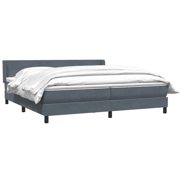 vidaXL Bett Boxspringbett mit Matratze Dunkelgrau 200x210 cm Samt günstig online kaufen