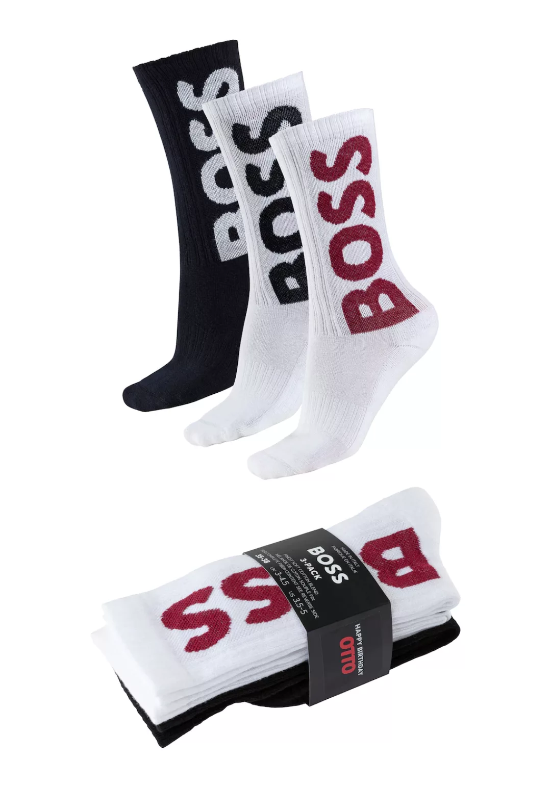 BOSS Socken "Limited Edition Unisex", (Packung, 3 Paar, 3er), Unisex günstig online kaufen