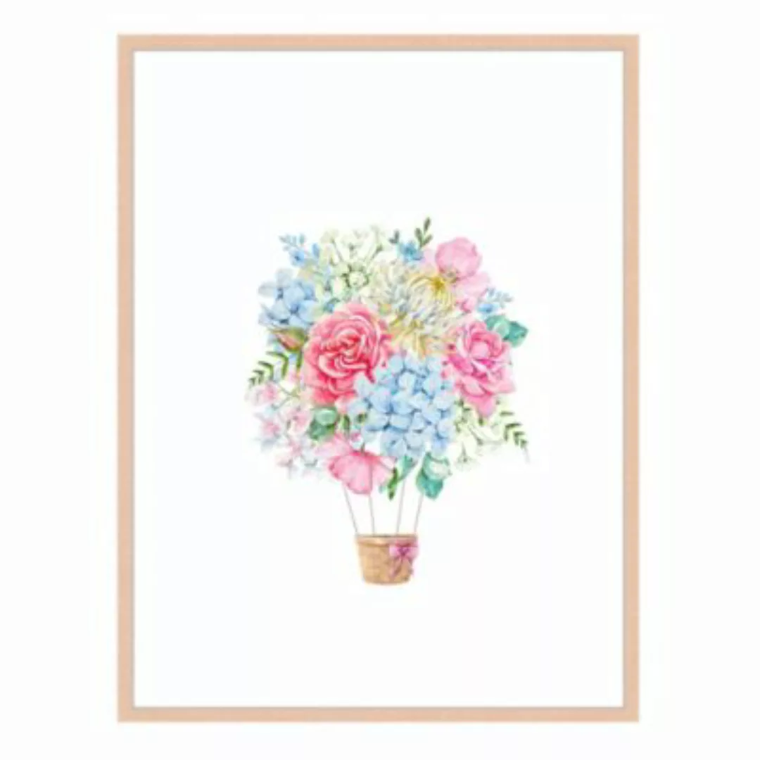 Milan Moon Wandbild Blumen beige Gr. 60 x 80 günstig online kaufen