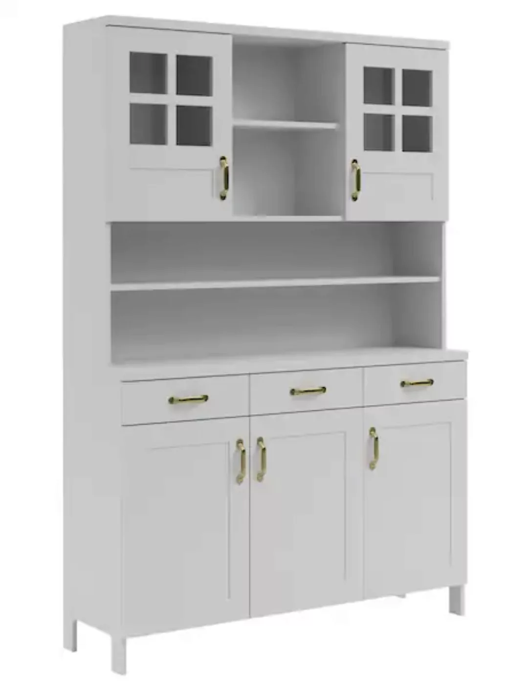 Home affaire Buffet "Alba", (1 St.), Breite 125 cm, Kiefer massiv, mit Glas günstig online kaufen