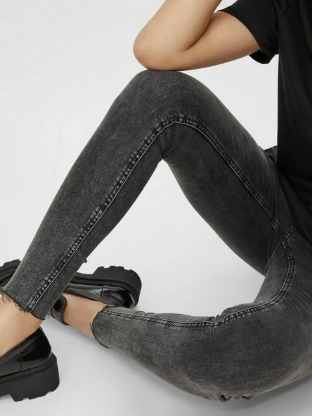 pieces 7/8-Jeans (1-tlg) Plain/ohne Details günstig online kaufen