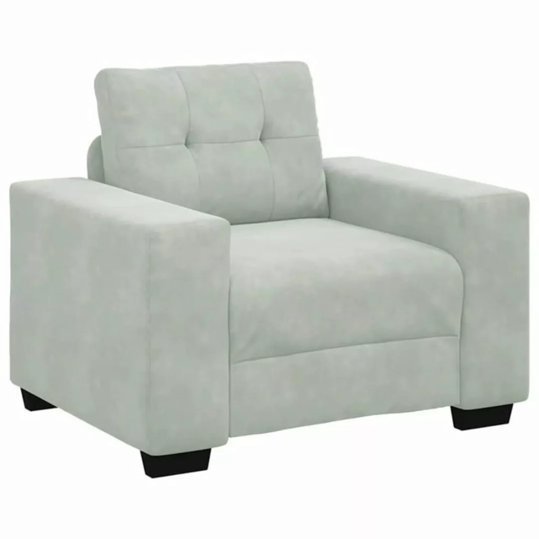 vidaXL Sofa Sessel Hellgrau 59 cm Samt günstig online kaufen