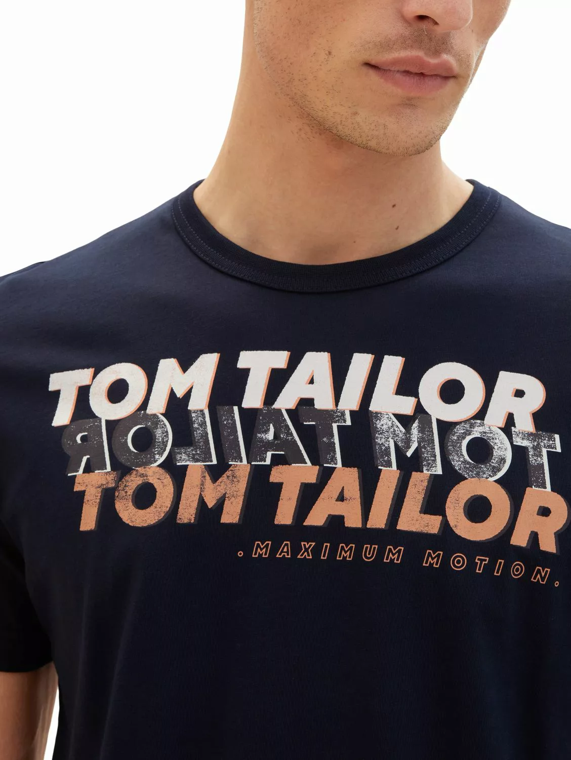 Tom Tailor Herren T-Shirt WORDING LOGO - Regular Fit günstig online kaufen