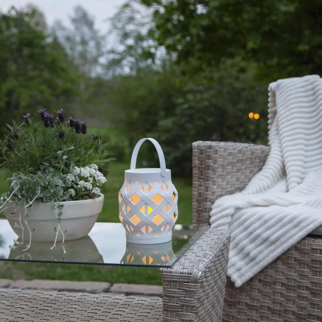 LED-Laterne Flame Lantern, weiß, Höhe 16 cm günstig online kaufen