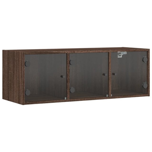 vidaXL Glashängeschrank Wandschrank mit Glastüren Braun Eichen-Optik 102x37 günstig online kaufen