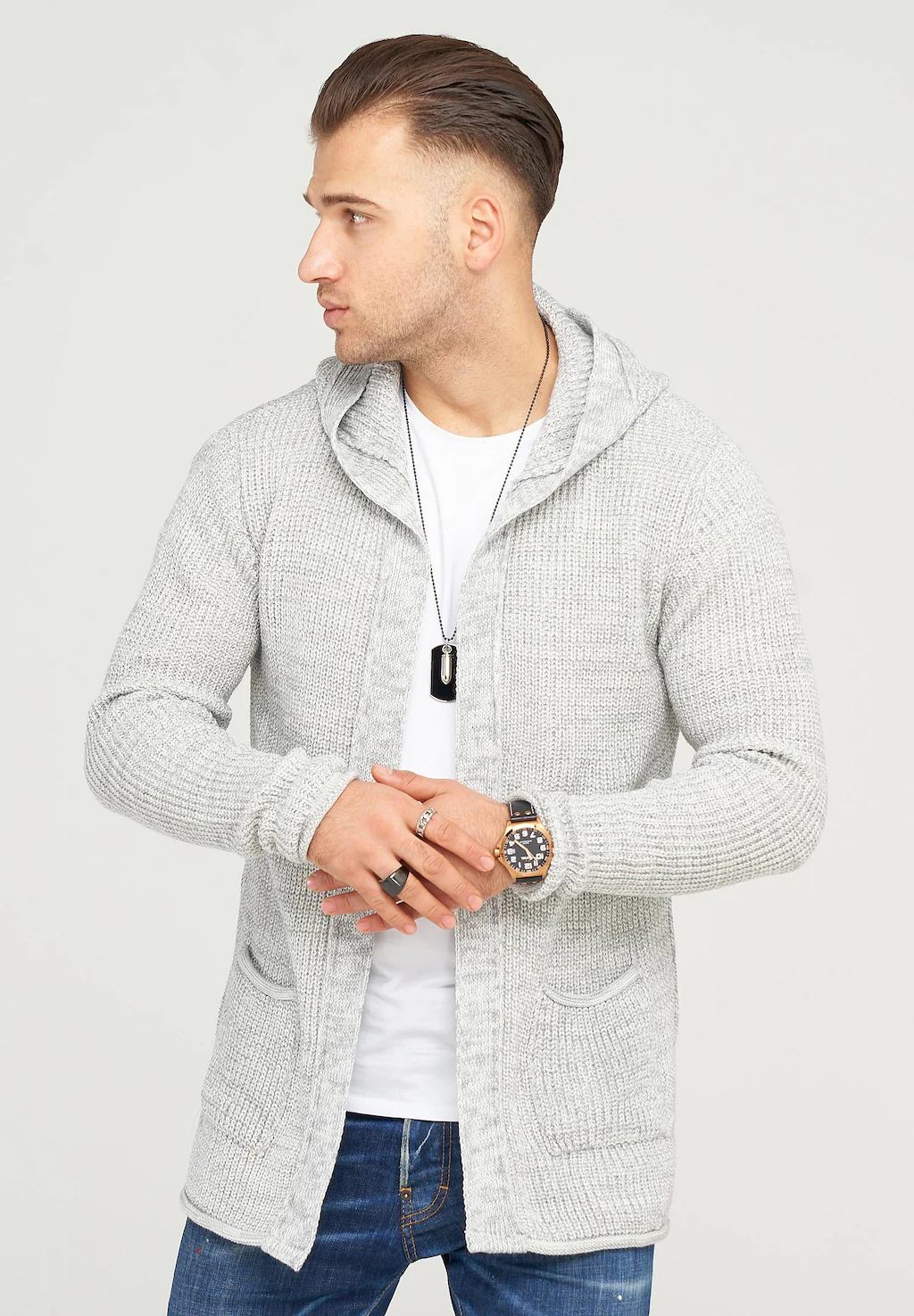 behype Strickjacke "NELIAN", im Grobstrick-Stil günstig online kaufen