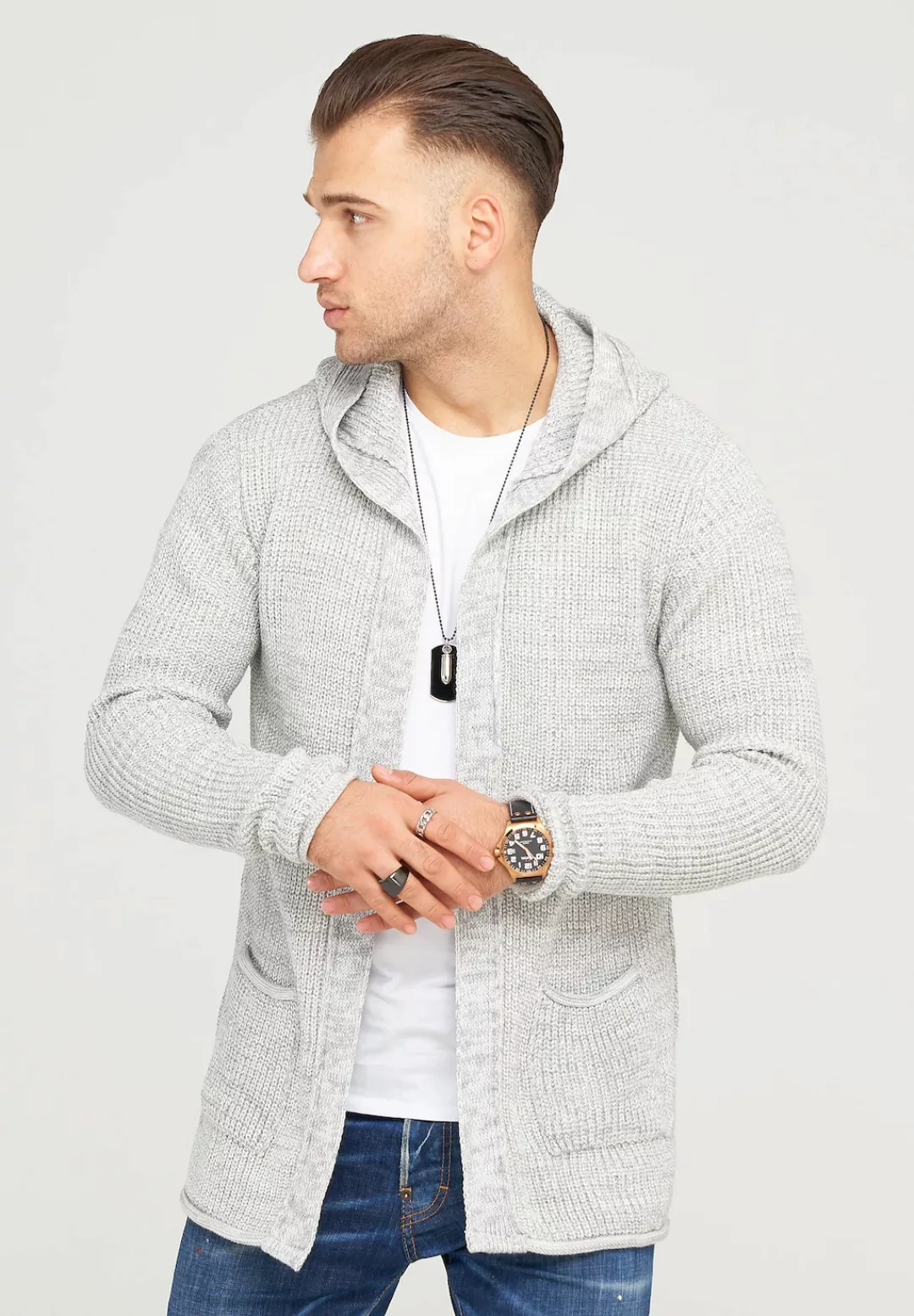 behype Strickjacke "NELIAN", im Grobstrick-Stil günstig online kaufen