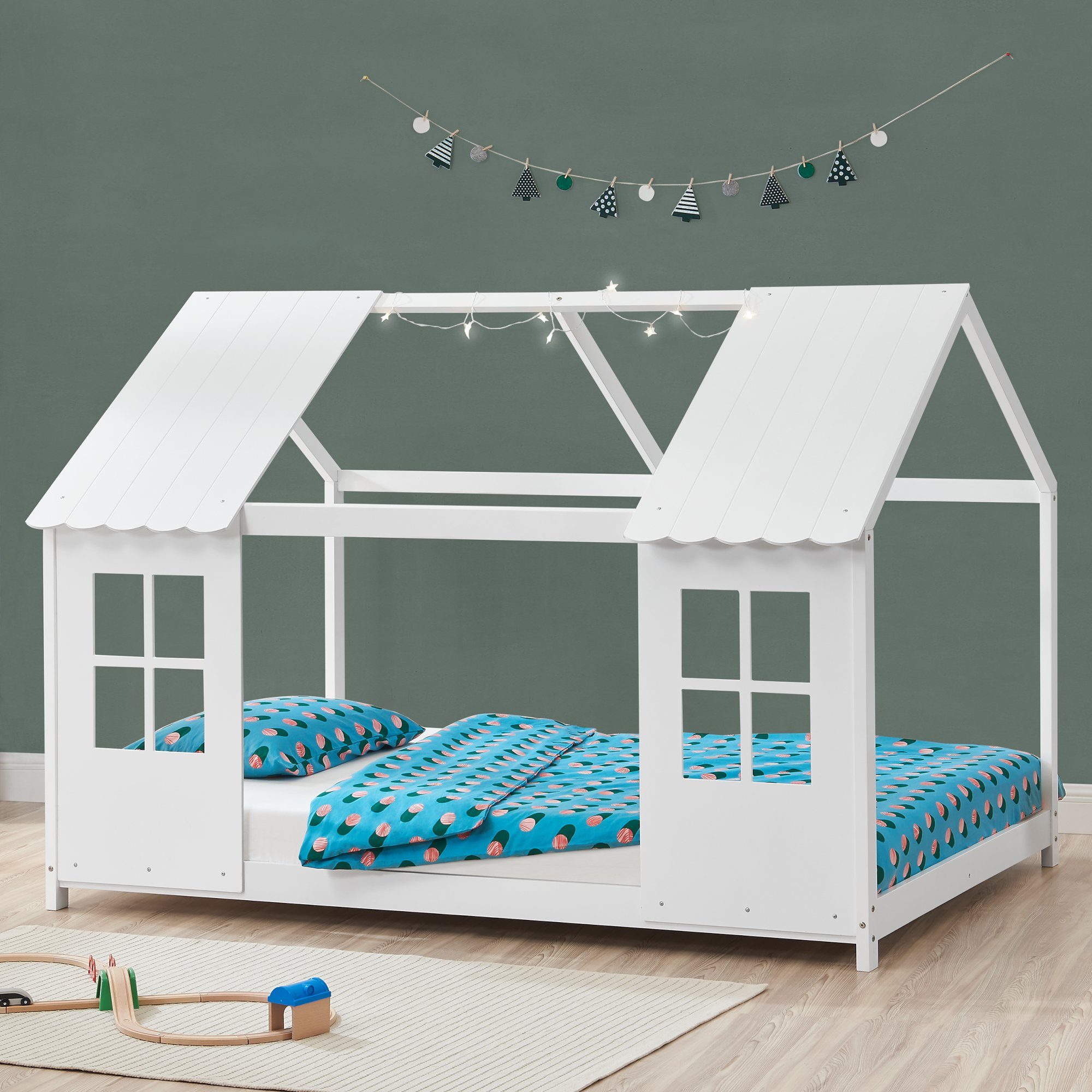 en.casa Kinderbett, »Tostedt« Halboffenes Design 120x200cm günstig online kaufen