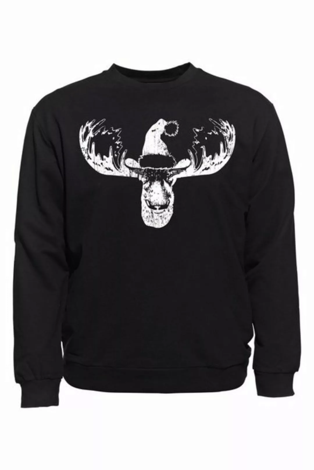 AHORN SPORTSWEAR Sweatshirt ELCH MIT HUT mit Rundhals-Ausschnitt günstig online kaufen