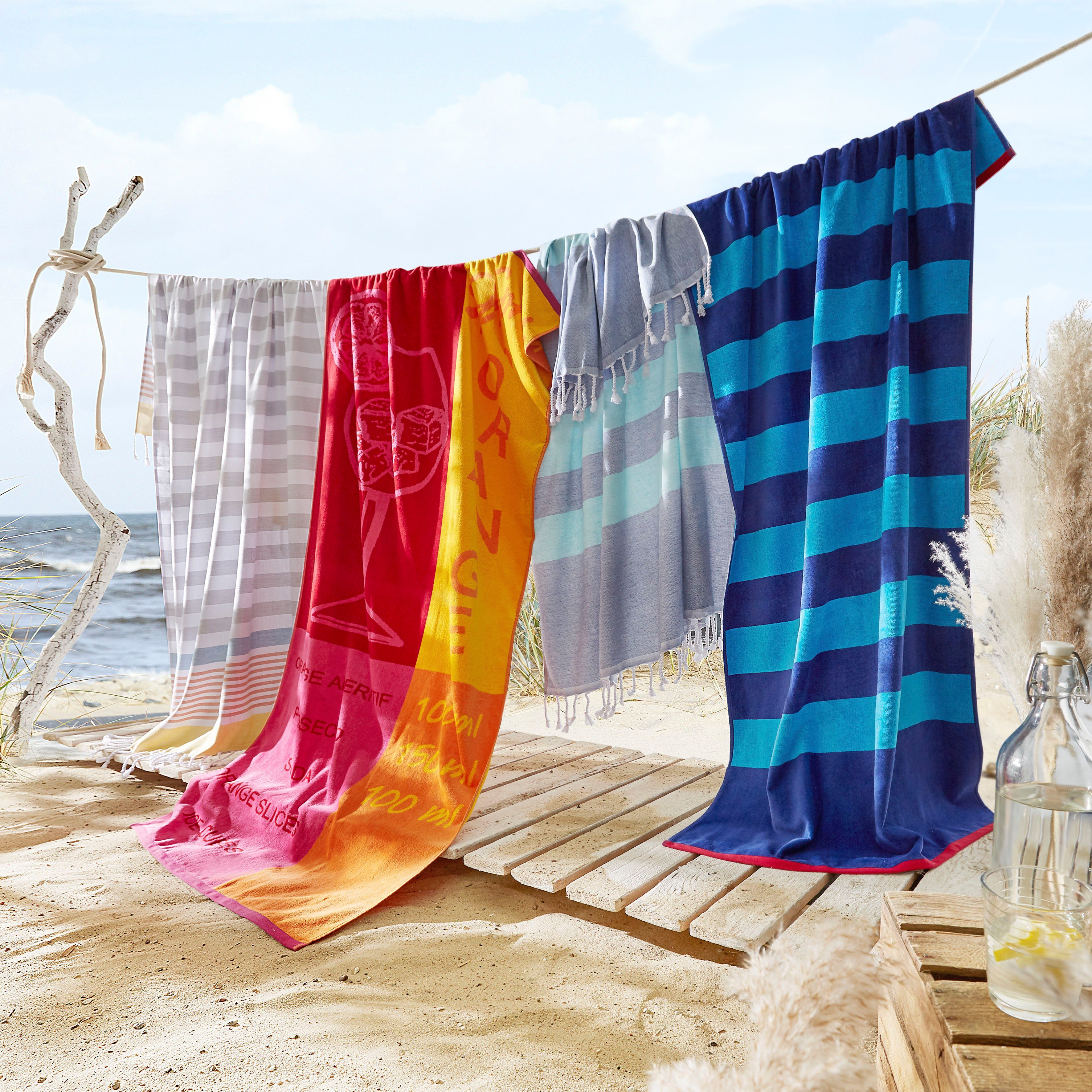 Dyckhoff Strandtuch Aperitif, Frottiervelours (1-St), eine günstig online kaufen