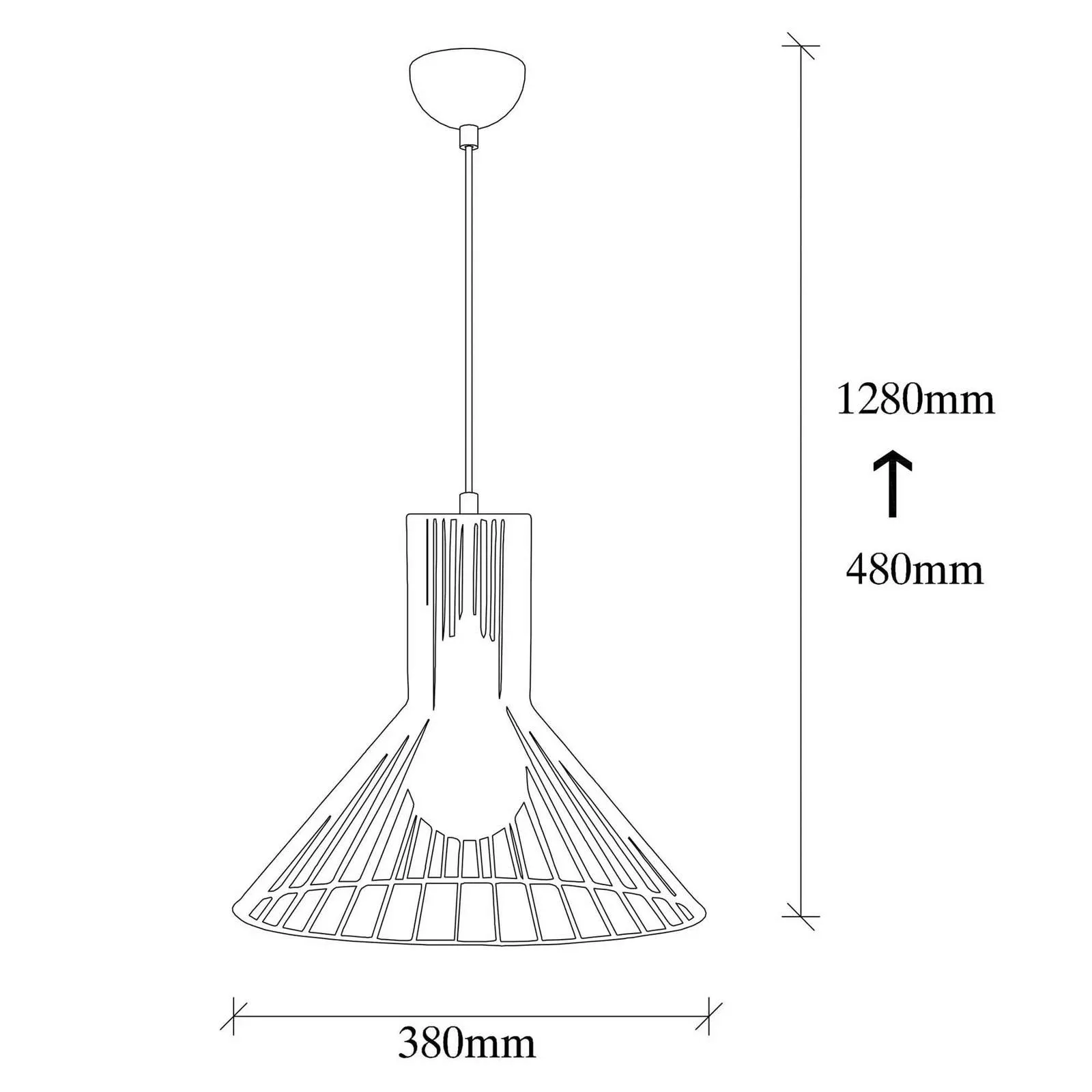 Hängeleuchte Fellini MR-757, schwarz, Metall, Ø 38 cm günstig online kaufen