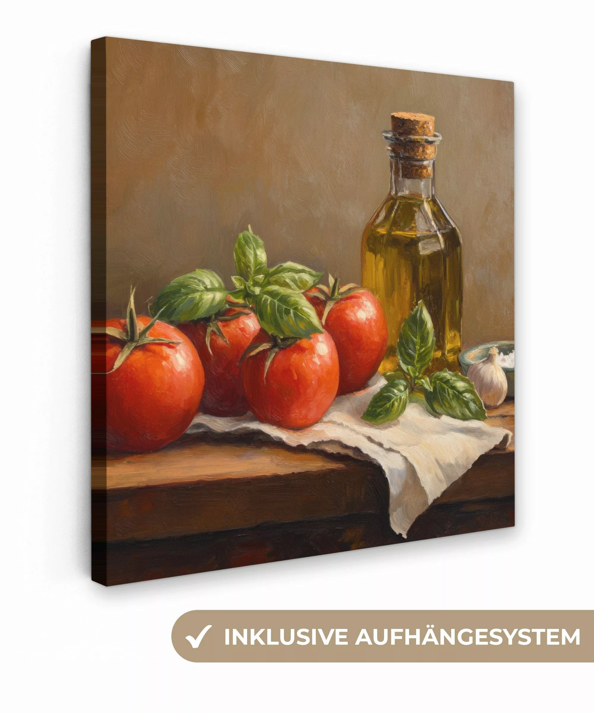 OneMillionCanvasses® Leinwandbild Tomaten - Olivenöl - günstig online kaufen