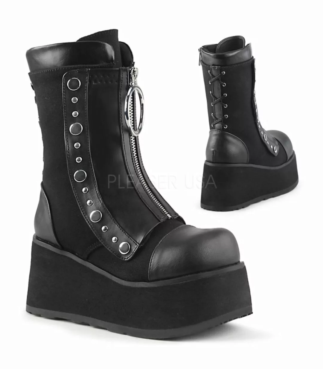 Demonia Plateau Stiefelletten CLASH-206 schwarz (Schuhgröße: EUR 39) günstig online kaufen