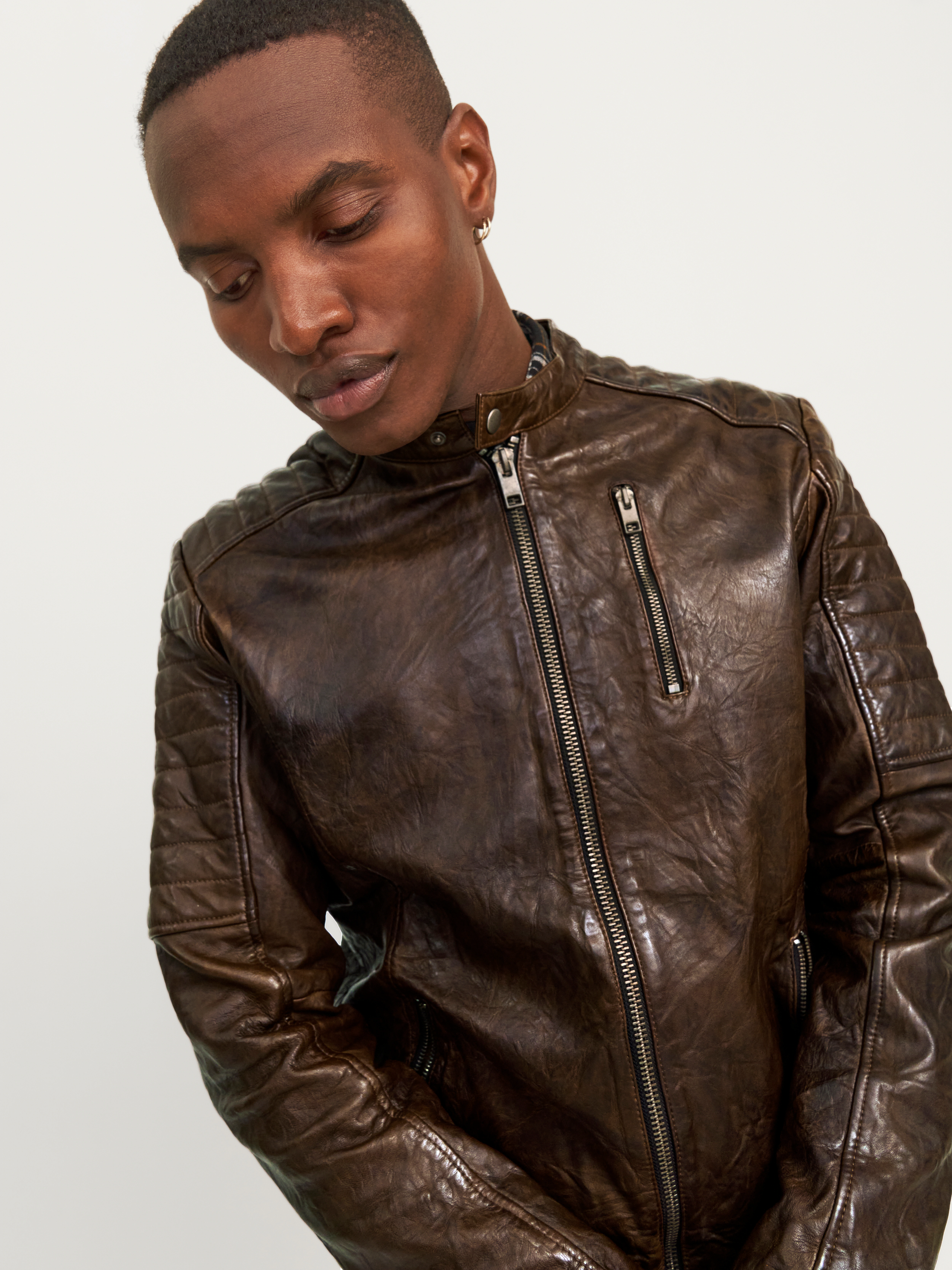 Jack & Jones Lederjacke JJERICHARD LEATHER JACKET NOOS günstig online kaufen