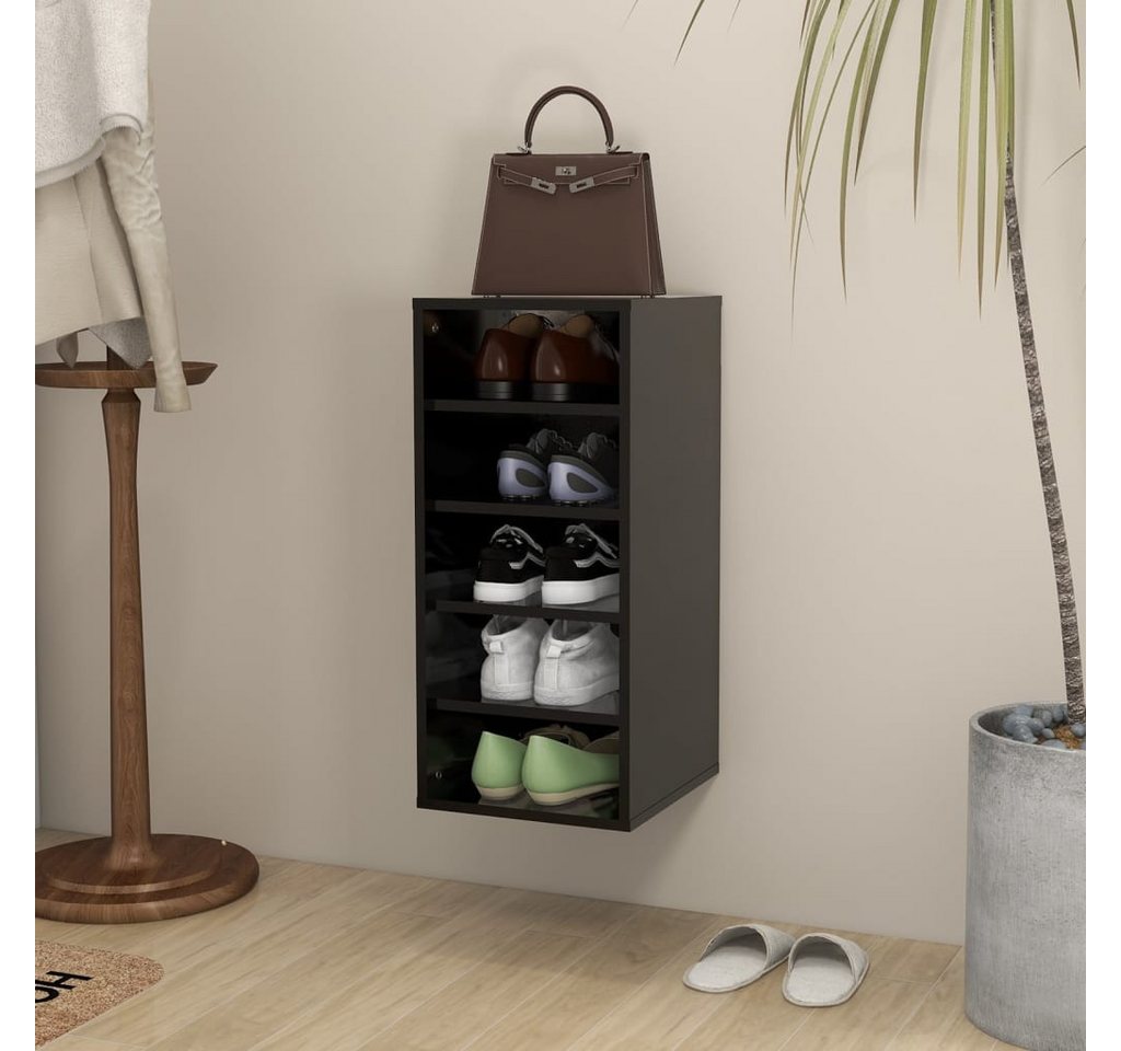 furnicato Hängeschuhschrank Schuhschrank Schwarz 31,5x35x70 cm Holzwerkstof günstig online kaufen