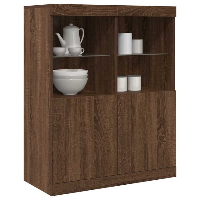 vidaXL Aktenschrank Sideboard Braun Eichen-Optik 81x37x100 cm Holzwerkstoff günstig online kaufen